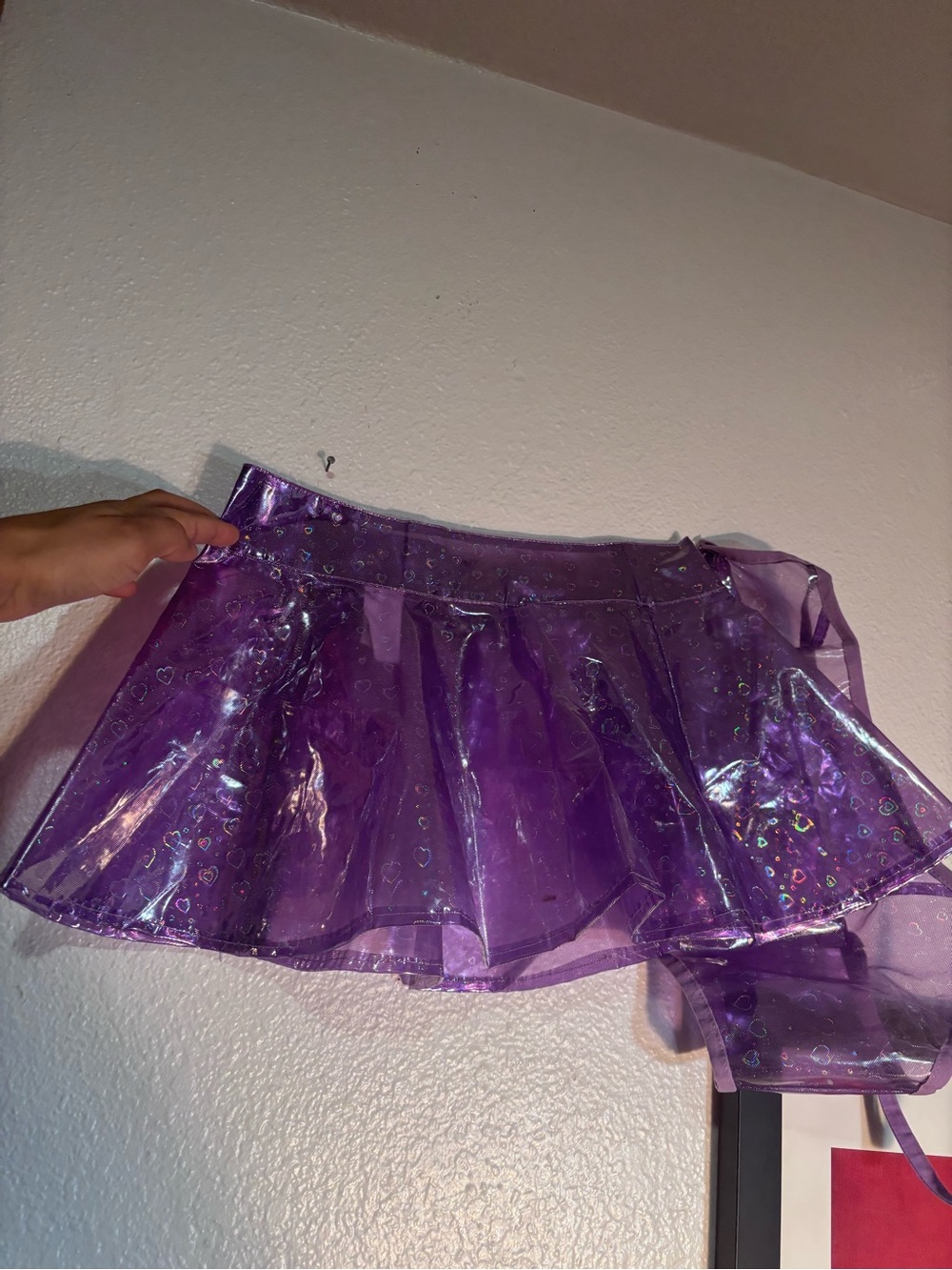 Purple Holographic Two-Piece Rave Set - Picture 6 of 6